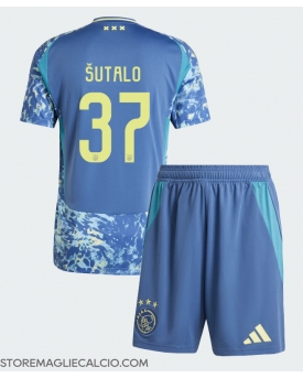 Ajax Josip Sutalo #37 Maglia Gara Trasferta Repliche 2024-25 Bambino Maniche Corte